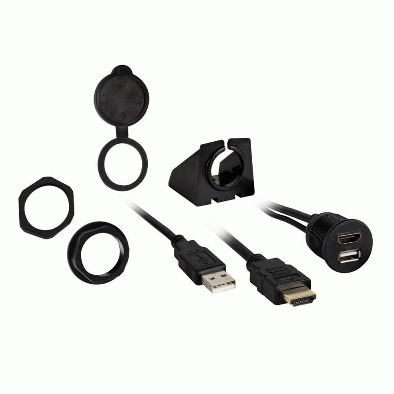 InstallBay IBR73 3-ft HDMI/USB Pass Through Extension Cable Accessory - Polybag