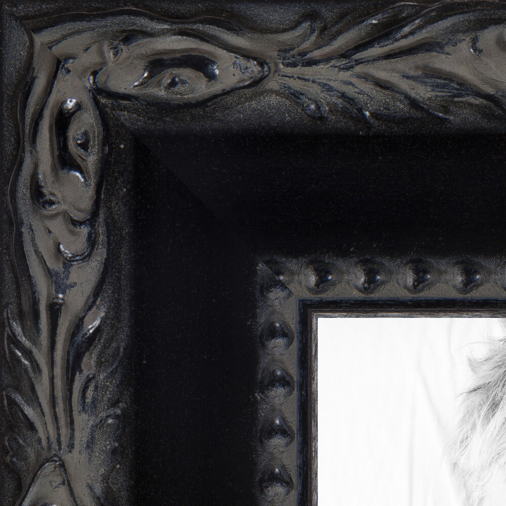 ArtToFrames Picture Frame Custom 1.5"  Black Engraved Wood 4055 Small
