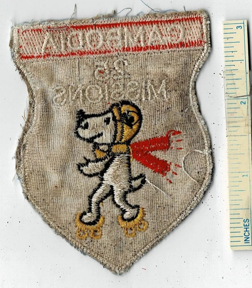Vietnam War SNOOPY CAMBODIA 25 Missions Operation Rolling Thunder USAF Patch Nam