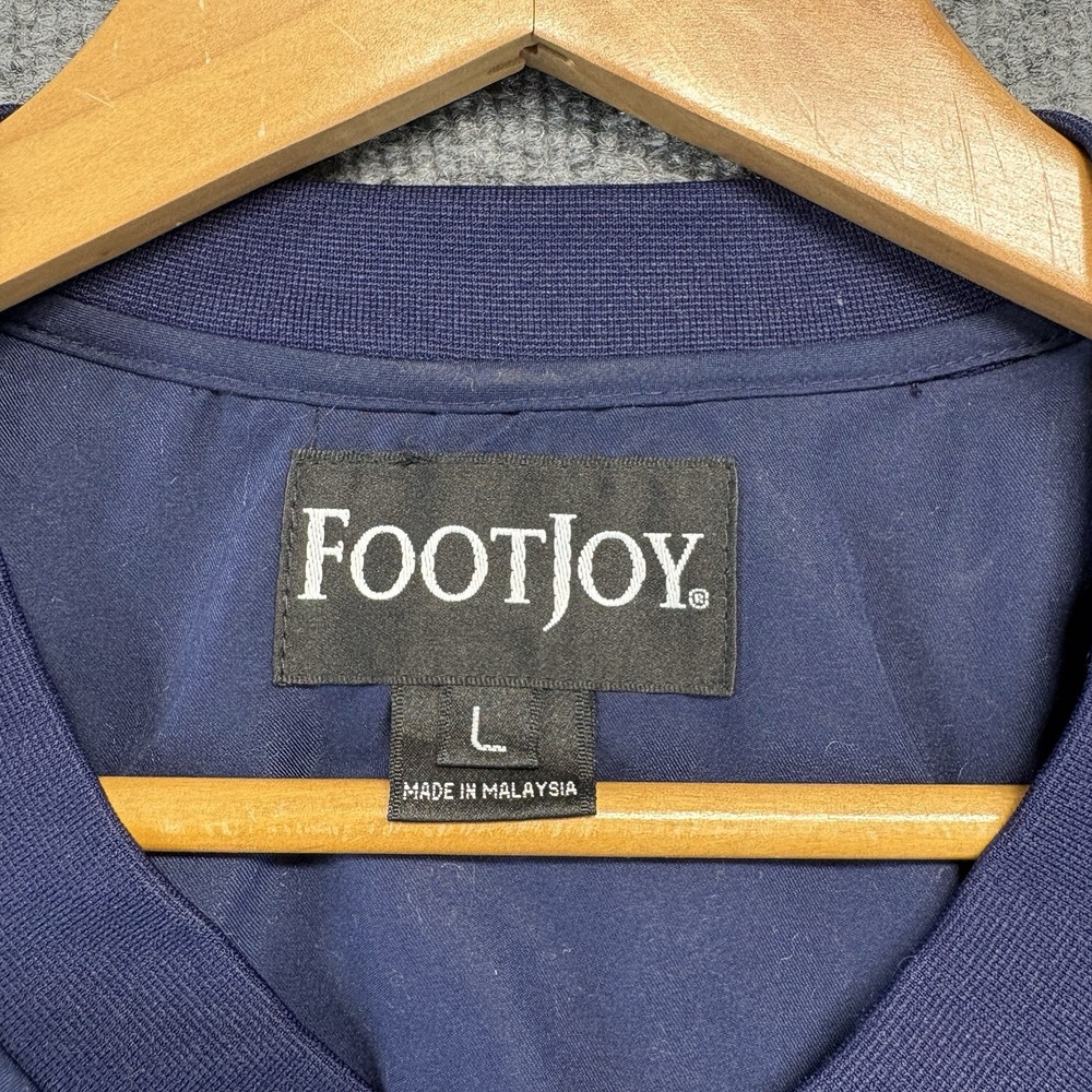 Footjoy Jacket Men Large Blue Pullover Long Sleeve Golf Windbreaker