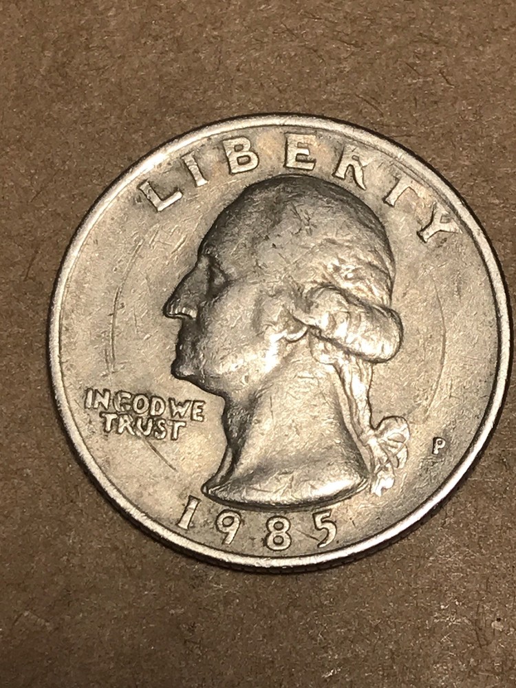 1985 P washington Strike Through quarter and Errors.
