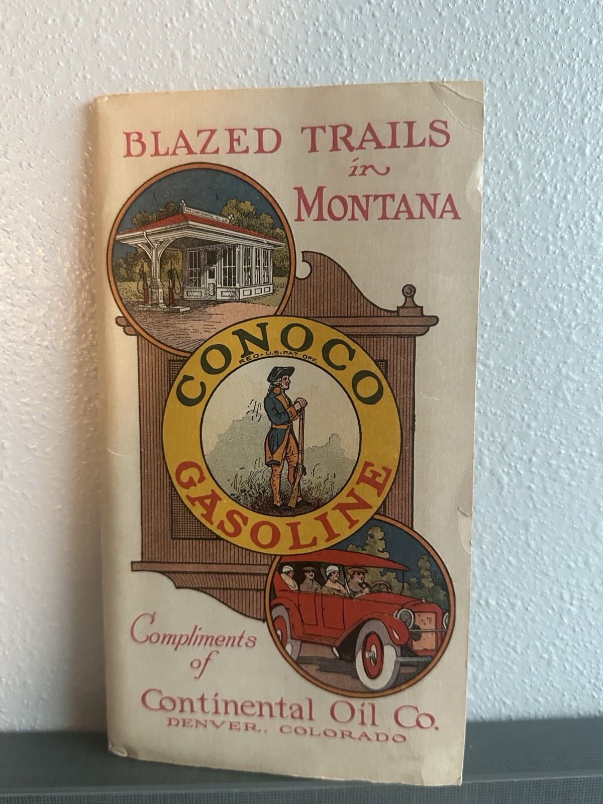 1924 Conoco Minutemen Road Map: Montana USED