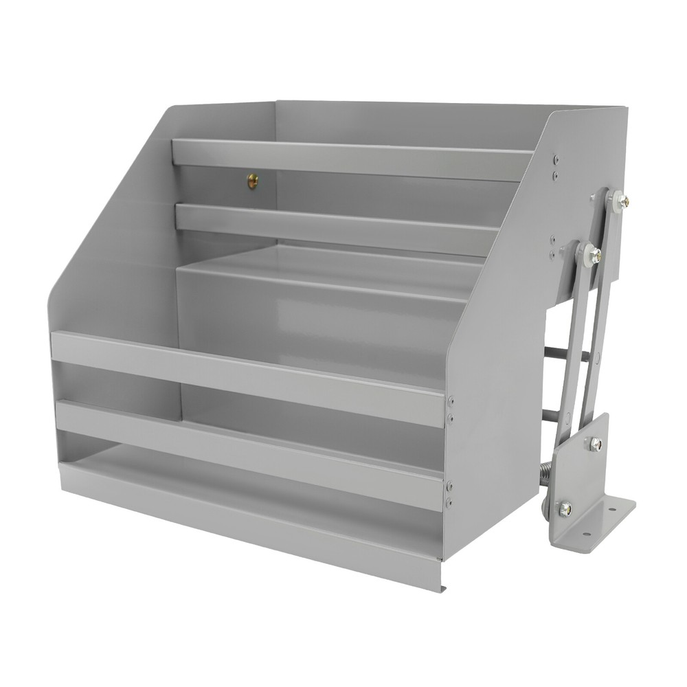 Pull Down Cabinet Organizer 2 Tier Pull-Out Cabinet Wall Shelf Spice Dishes Rack