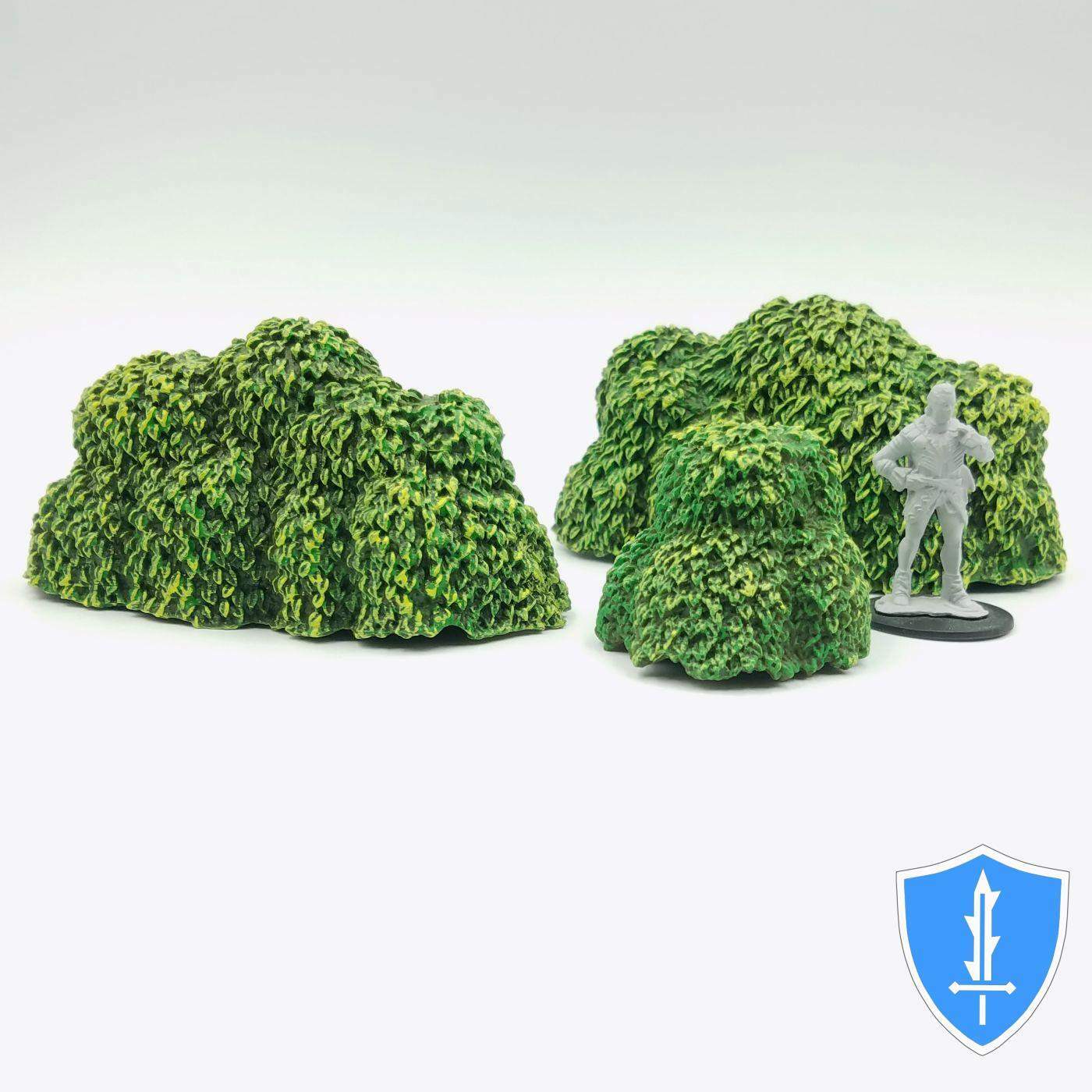 Verdant Bushes x3 - Monster Fight Club D&D Pathfinder Painted Scenery