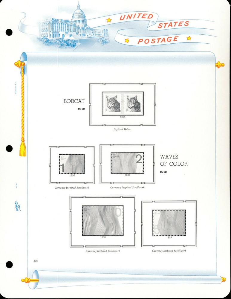 WHITE ACE 2012 US Regular Issue Singles & Coil Pairs Album Supplement RSC-36