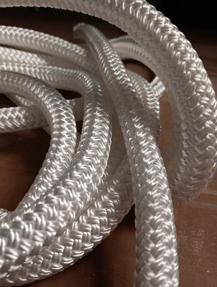 9/16 x 100 ft. Double Braid-Yacht Braid Polyester Rope. White