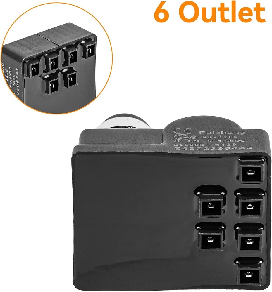 only fire 6 Outlets AA Battery Push Button Igniter 6 Outlet, Silver