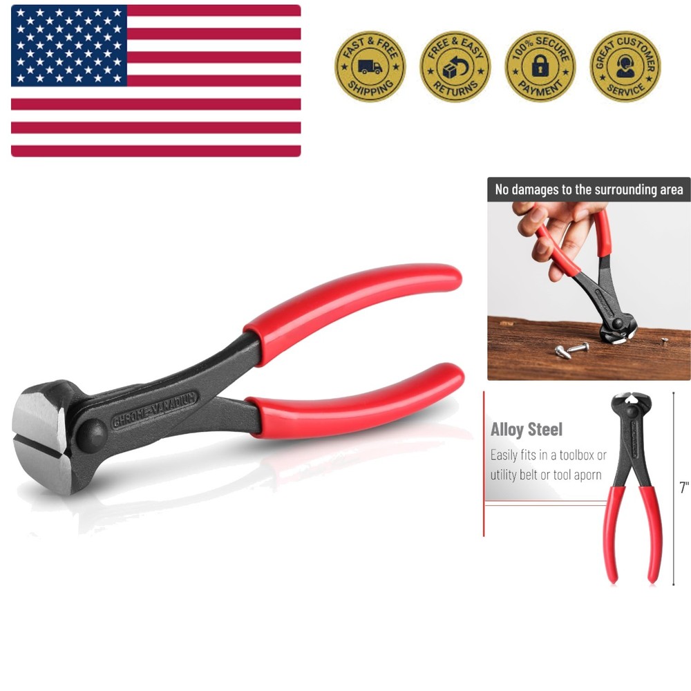 Bates Nail Puller - Cat's Paw Nail Puller & Remover, End Cutting Pliers, Stap...
