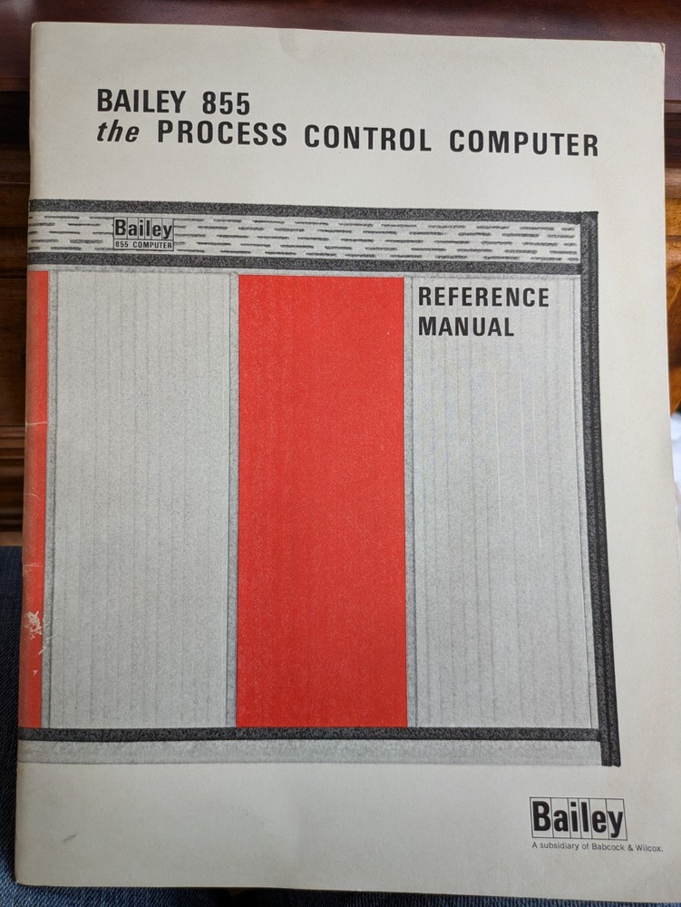 BAILEY 855 PROCESS CONTROL COMPUTER REFERENCE MANUAL & BULLETIN