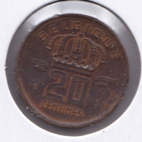 1953 Belgium 20 Centimes L2