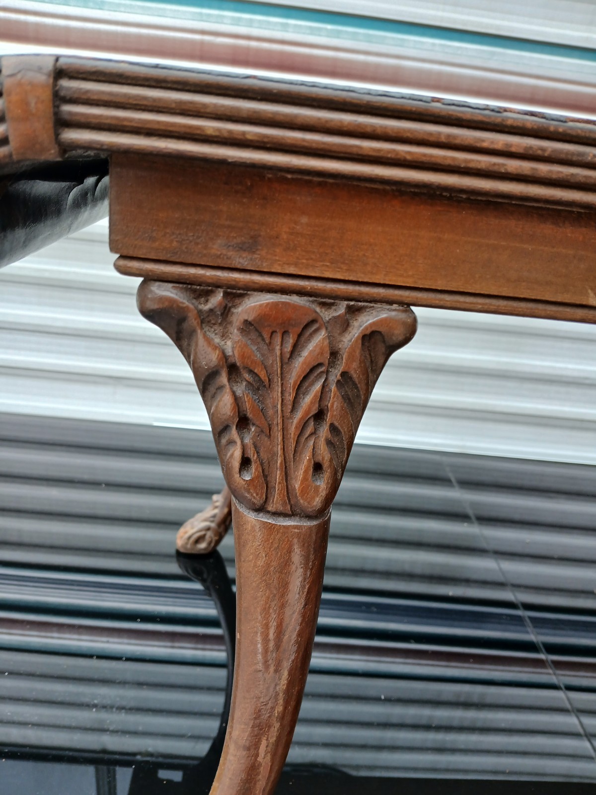 Vintage Townsend Grand Rapids French Provincial Leather Top