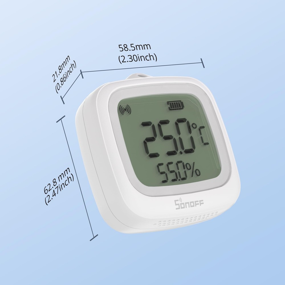Zigbee Temperature Humidity Sensor IP65 Waterproof for Greenhouse/Bathroom