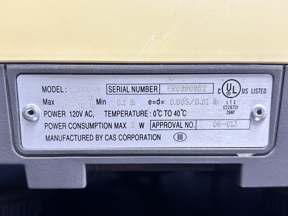 CAS S2000JR with customer display Price Computing Retail Scale Used