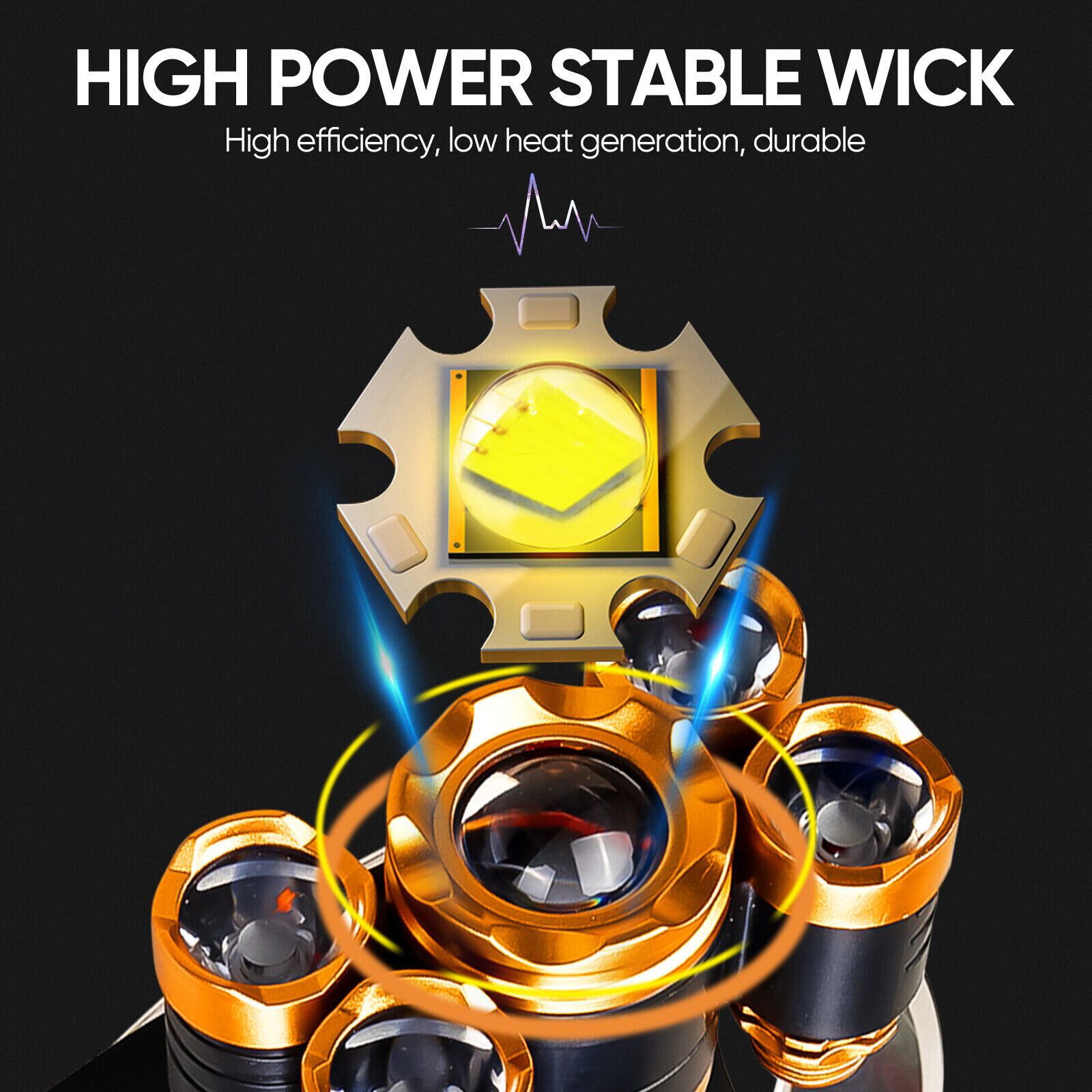 Super-bright 5 X LED Headlamp Headlight Flashlight Head Torch Lamp