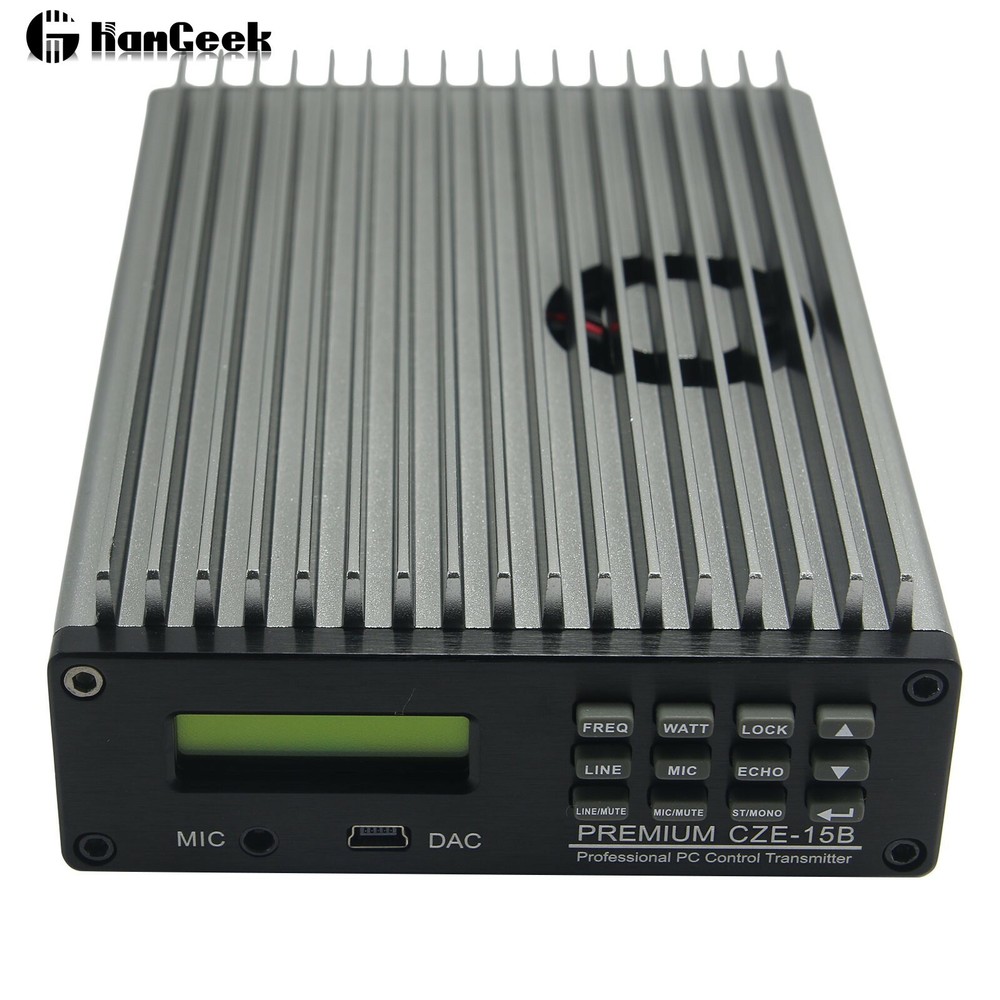 CZE-15B 15W Adjustable Stereo FM Transmitter Wireless Broadcast Radio Station