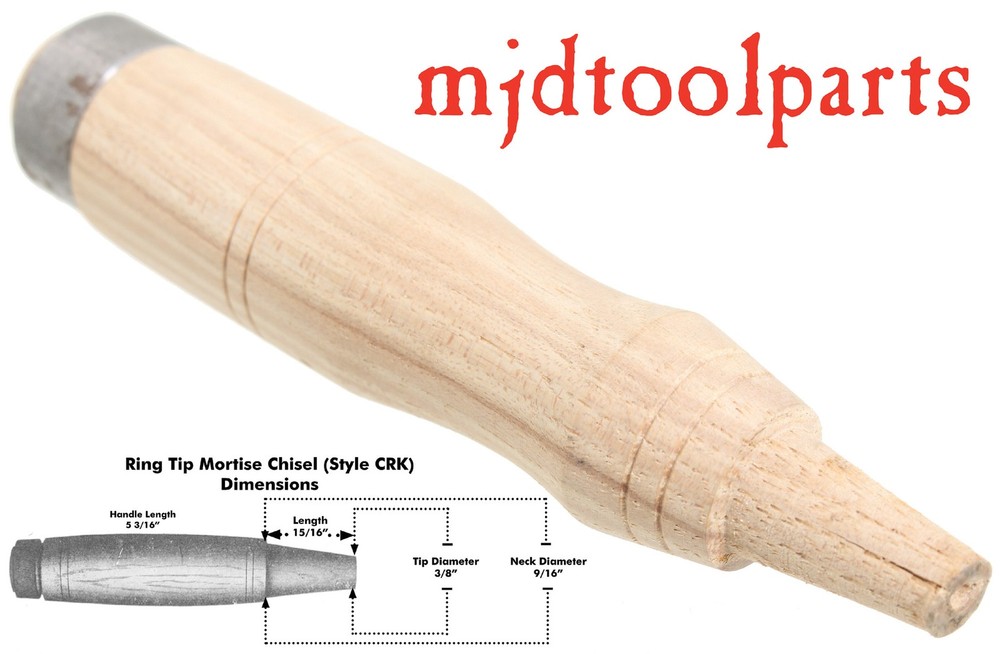 Amish Turned HIckory Socket Mortise Chisel Handle - Style CRK - mjdtoolparts