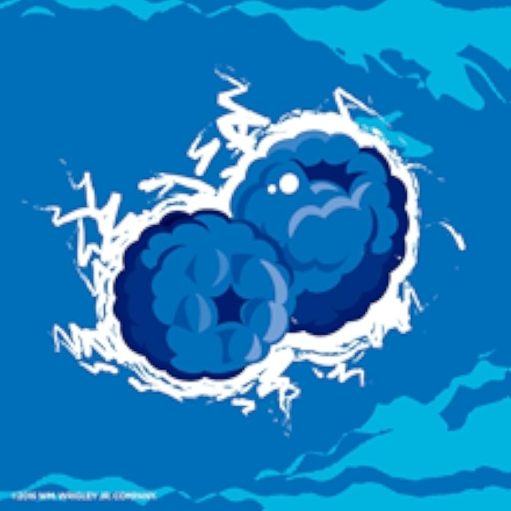 Sour Blue Raspberry Bubble Gum, 5 Piece