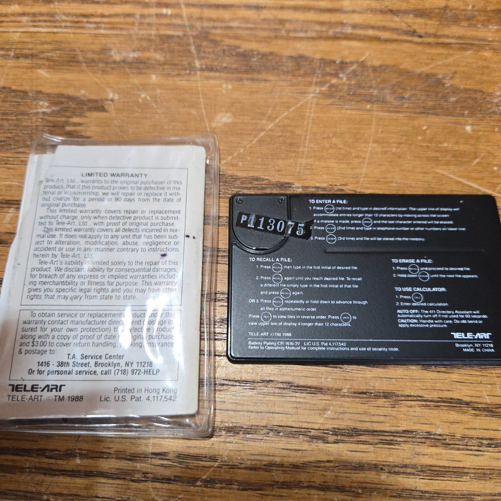 Vintage 1988 The 411 Pocket Directory UNTESTED