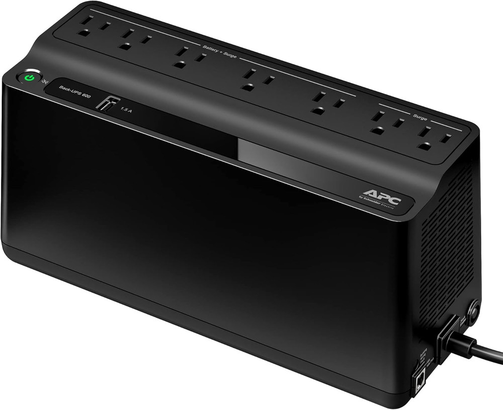 UPS 600VA / 330W UPS Battery Backup & Surge Protector, 7 Outlets