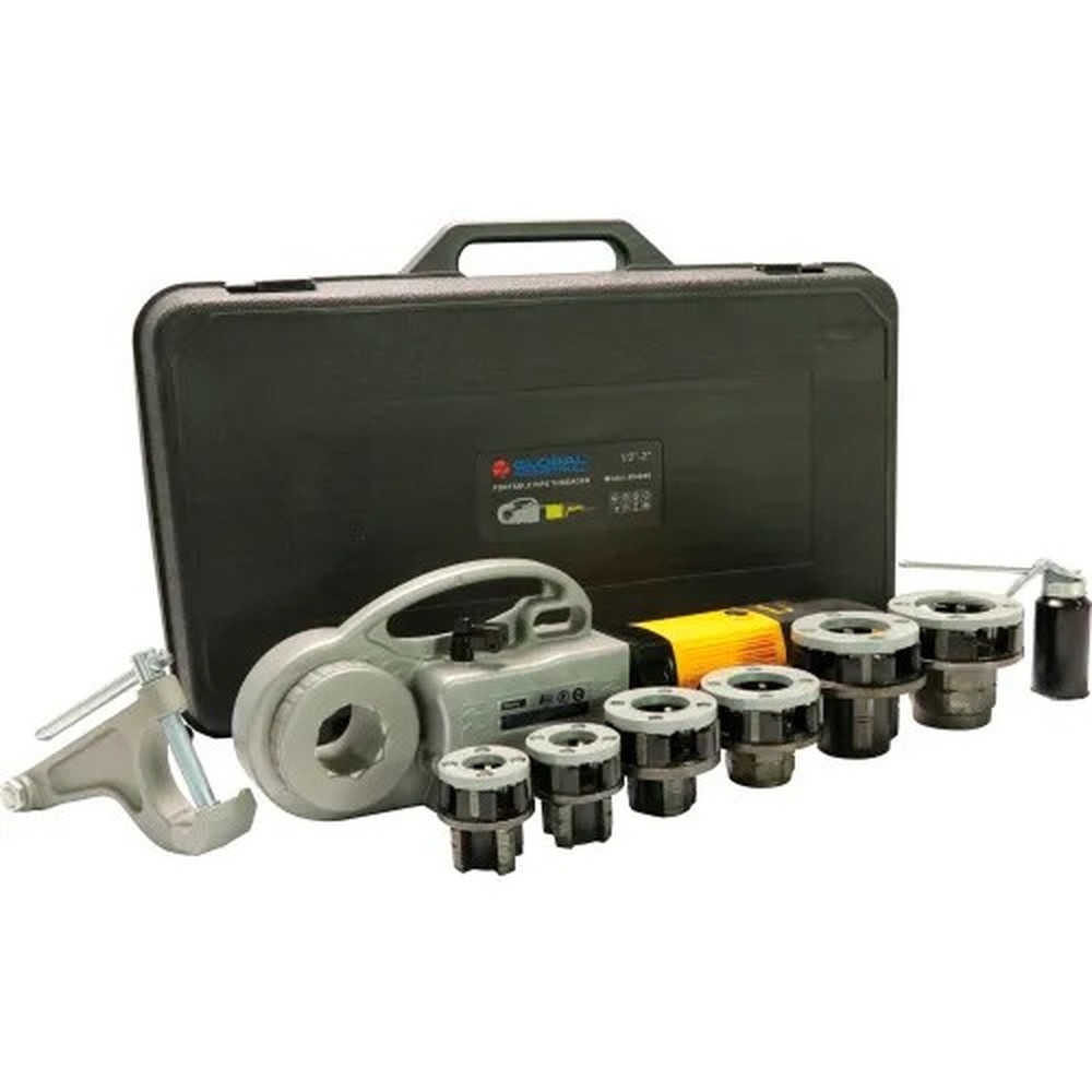 Global Industrial? Portable Pipe Threading Machine, 1/2" - 2" Capacity