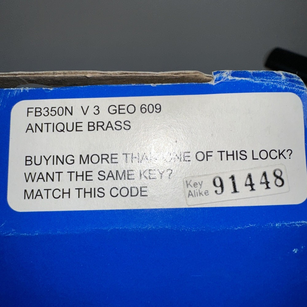 Schlage Maximum Security Deadbolt Keyed Entry~Grade 2 Max Security Antique Brass