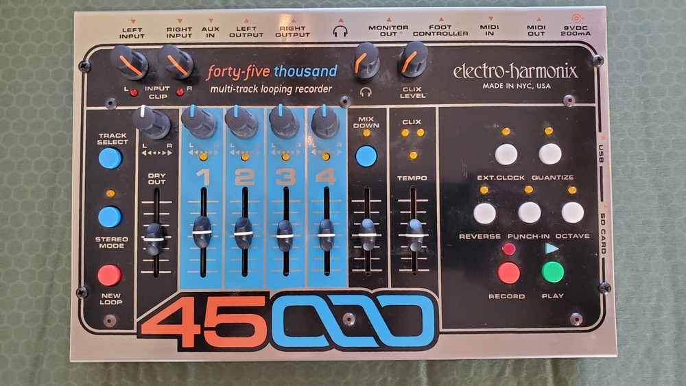 Electro-Harmonix 45000 4-Track Looper Pedal & Foot Controller *Mint Condition* 