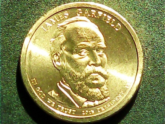 Presidential Dollar Error 2011 P James Garfield Extra Star