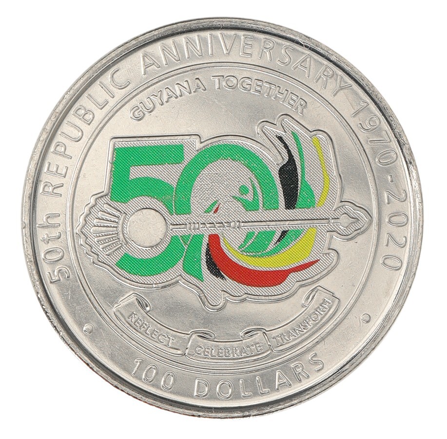 Guyana 100 Dollars, 2020, KM #62, Mint, Commemorative