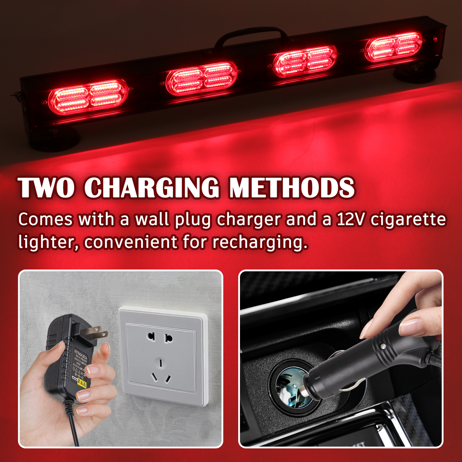 22" WIRELESS TOW LIGHT BAR TRAFFIC ADVISOR FOR TOW TRUCK WRECKER TRAILER