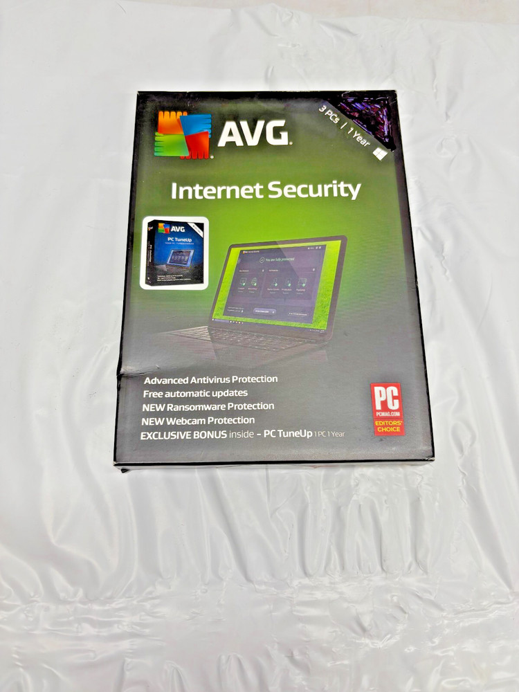 AVG Internet Security 3 PCs-*NEW/SEALED*