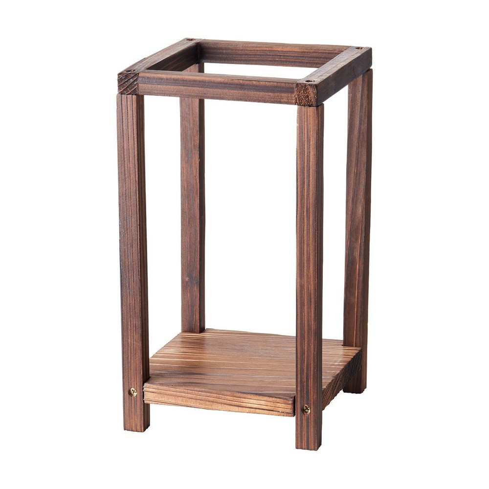 Rustic Cedar Lantern Set: 24pcs Carbonized Wooden Frames for Wedding Decor
