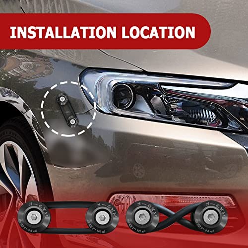 Universal Billet Bumper Trunk Quick Release Fastener Kit, Quick Release black