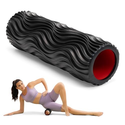 Foam Roller High-Density Exercise Roller, Deep Tissue Muscle Massage, Black