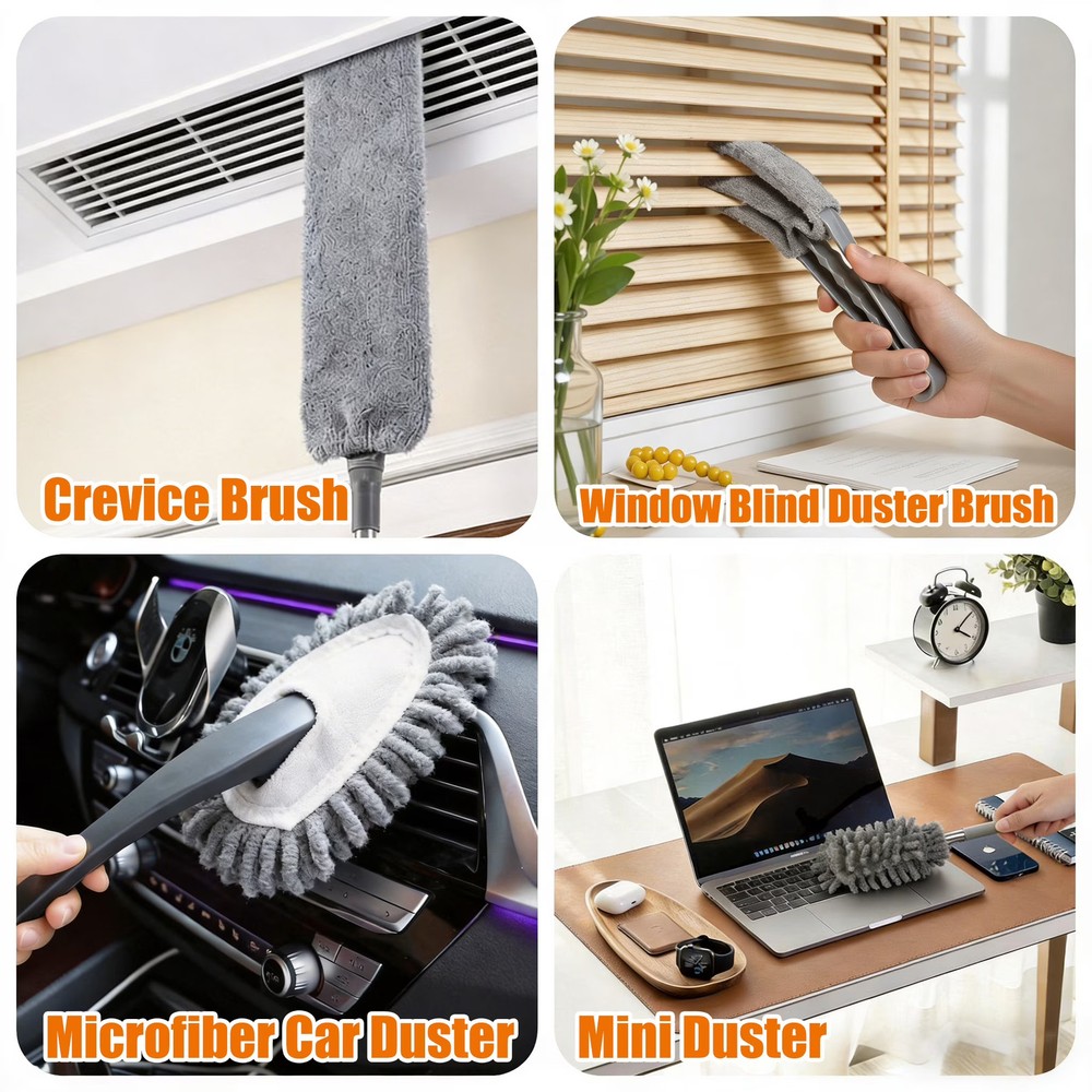 GARITIN Dusters for Cleaning with 84" Extension Pole