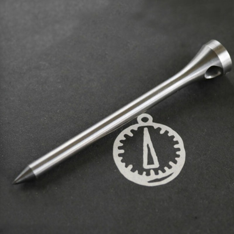 PTS Professional Tee Solid Titanium Alloy Golf Tee 2 3/4" 70mm Keychain EDC Tool