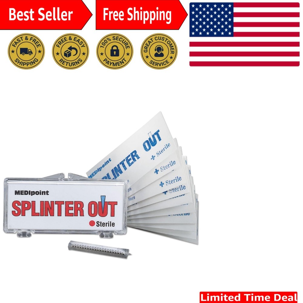 Individually Wrapped Splinter Out Tools - Essential First Aid Refill, 10 Count