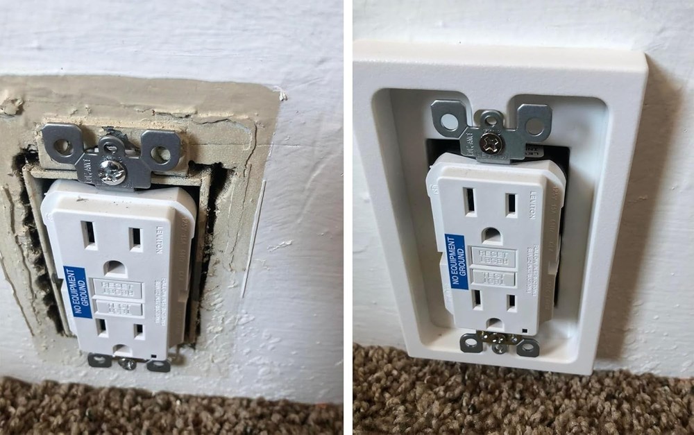 Practical 2-Pack Non-Metallic Shallow Box Extender: Quick Install, White Finish