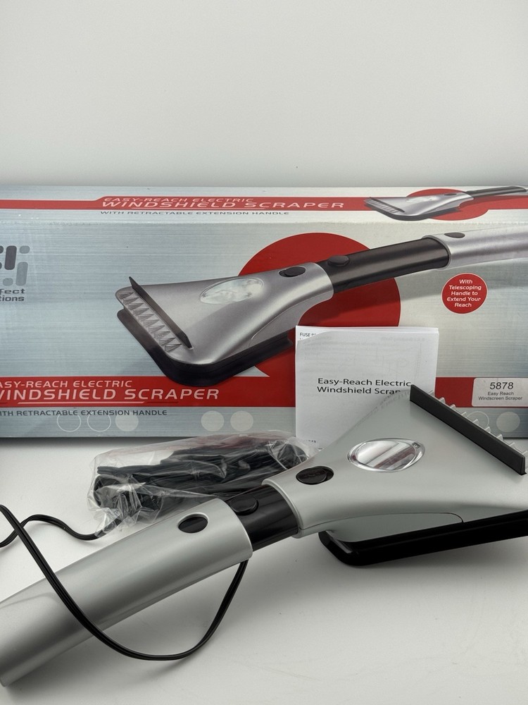 Perfect Solutions Easy-Reach Electric Windshield Scraper with Telescopic Handle