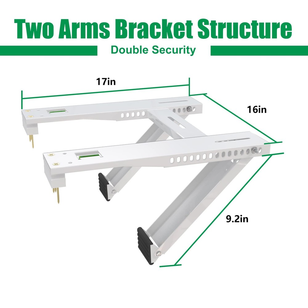 Window Air Conditioner Bracket, Heavy Duty Window AC Support Bracket with 2 A...
