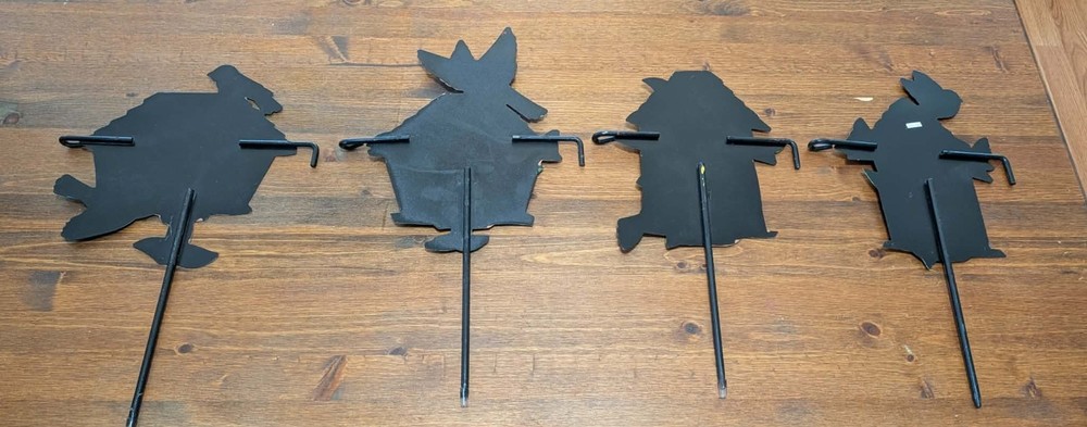 (4) Outdoor Bird House Decorations