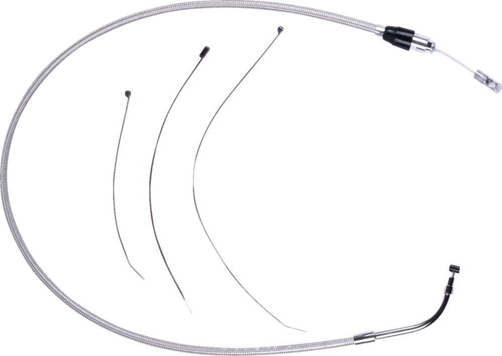 MAGNUM SHIELDING Polished Stainless Quick Connect Upper Clutch Cable