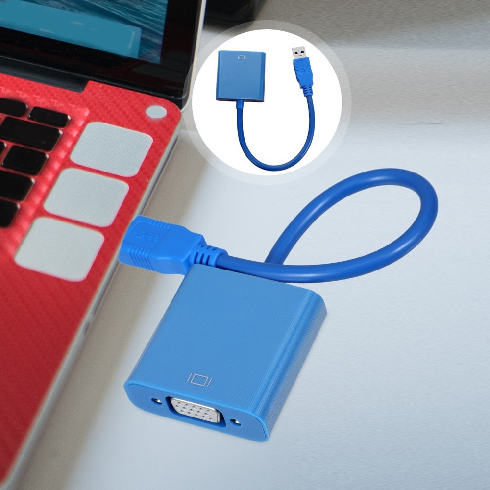 Monitor Display Adapter Usb Connector Converter Cable Vga for 3.0