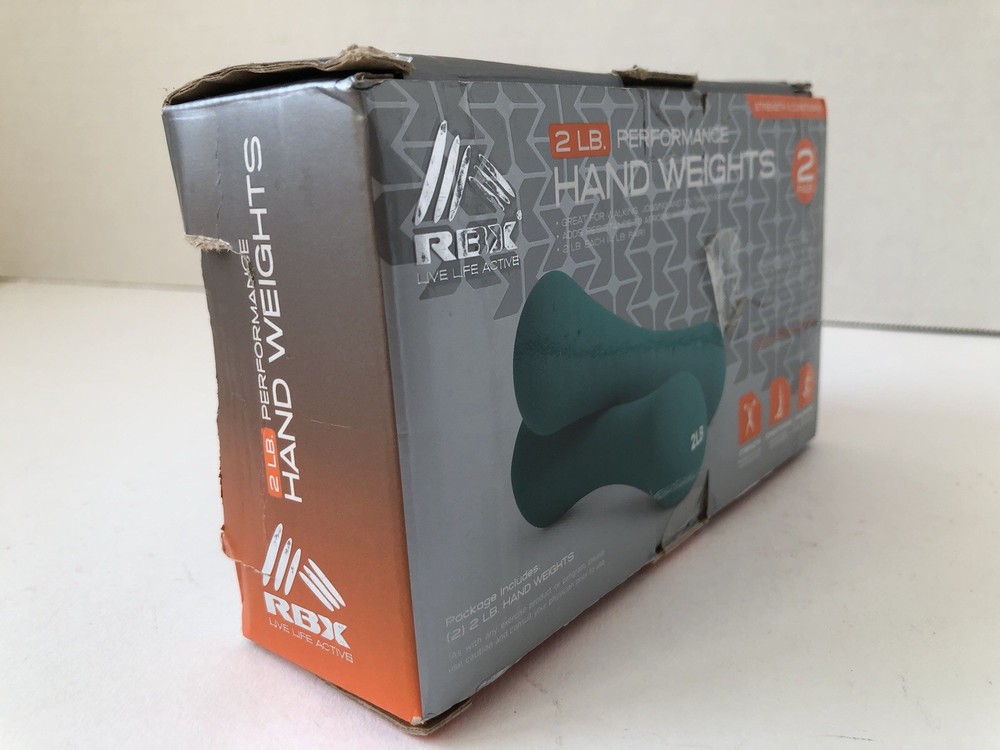 RBX (2 lb) Performance Hand Weights (2 Pack) Soft Contoured Grip RBX-SC1002E EX