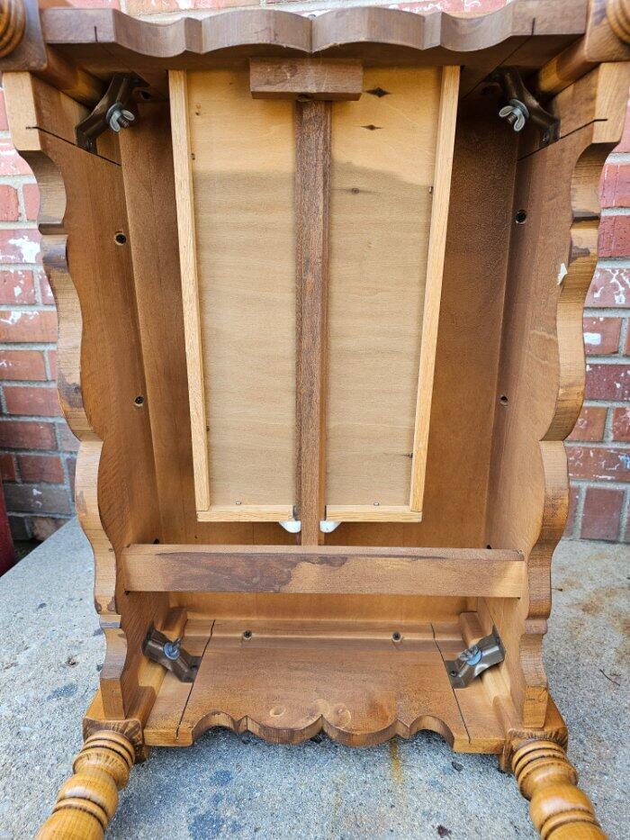 Vintage Solid Maple End Table 1 Drawer Night Stand Plant Fern Table