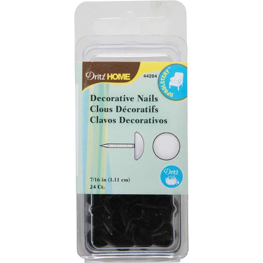 Dritz 44284 Upholstery Decorative Nails 7/16" 24/Pkg-Bronze