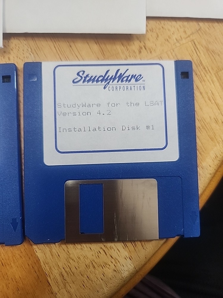 Vintage Cliff Notes LSAT Prep Guide Study Ware Computer Software For IBM PC, XT