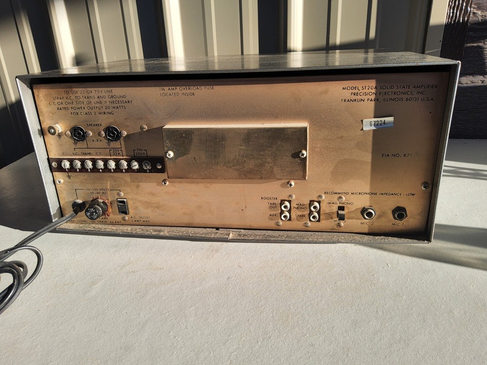 Vintage Precision Electronics ST20A Amplifier 60W 120V Vintage Solid State