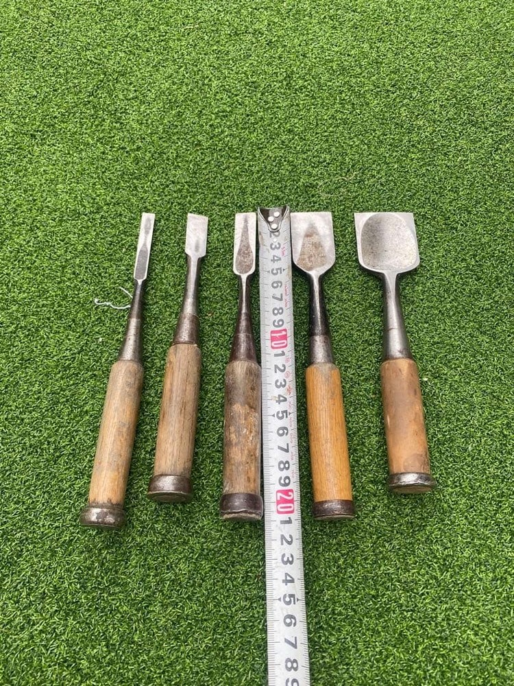 Woodworking Chisel Set 5pc Hand Tool Kit Used Good Condition Durable