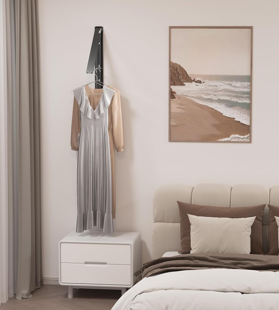 Clothes Drying Rack Wall Mounted Retractable Foldable Laundry Hanger