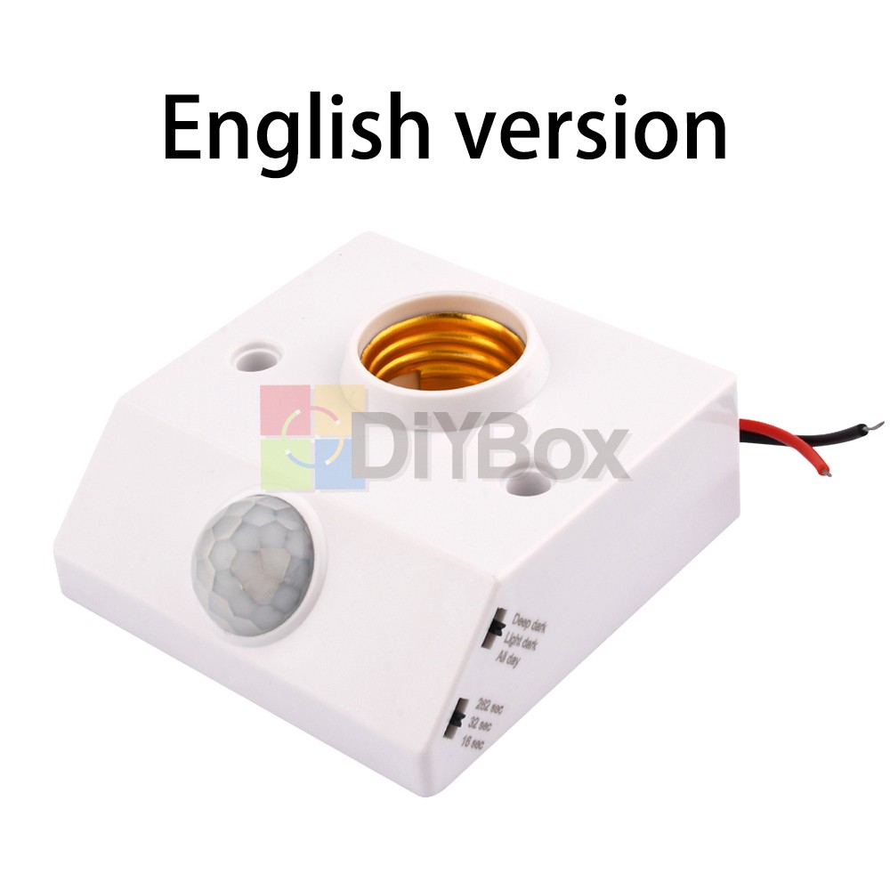 1-10PCS Light Bulb Lamp Base Holder E27 86 Motion Sensor Light Socket AC110-240V